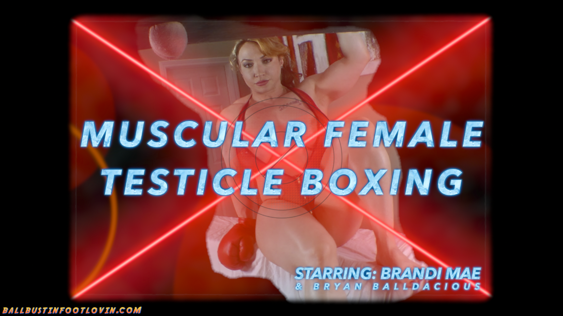 Muscular Female Testicle Boxing
